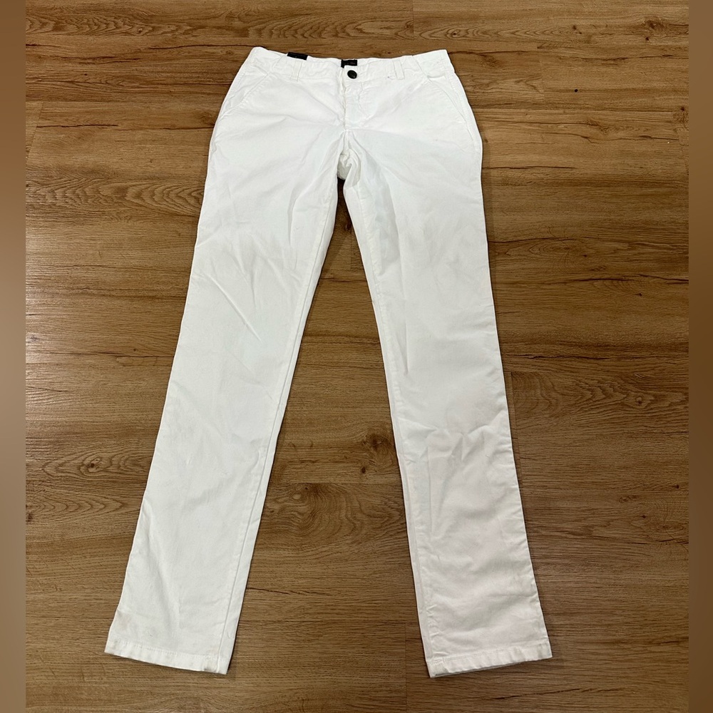 Good Man Brand Mens White Chino Pants Slim Fit Size 32x34 Cotton Blend NWT